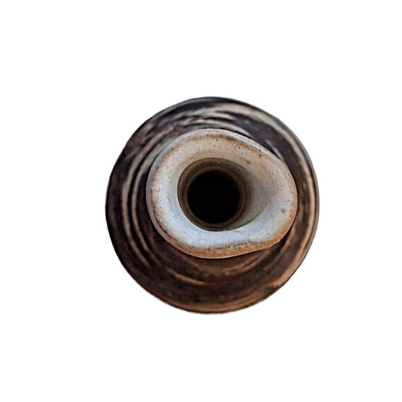 Small 5" Hand Thrown Signed Earth Tones Olive Oil Jug Israel NWT - Picture 3 of 10